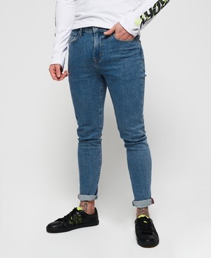 Superdry Travis Skinny Férfi Farmer Kék | PEQGB6581